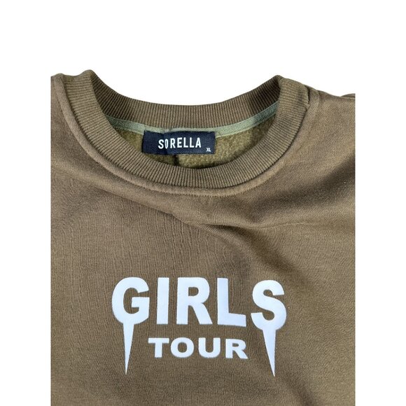 Sorella Girls Tour Olive Green Cotton Sweatshirt XL Unisex Crewneck Long Sleeve - Picture 5 of 6
